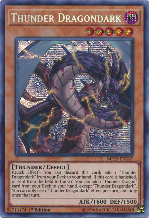 Thunder Dragondark [MP19-EN167] Prismatic Secret Rare Online now