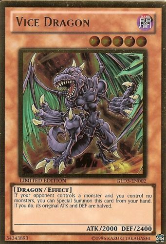 Vice Dragon [GLD3-EN002] Gold Rare For Cheap