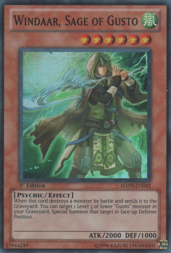 Windaar, Sage of Gusto [HA05-EN042] Super Rare For Sale